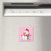 Cute Kerstsnowman Magneet (Insitu (Vaatwasser))