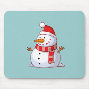 Cute Kerstsnowman Muismat