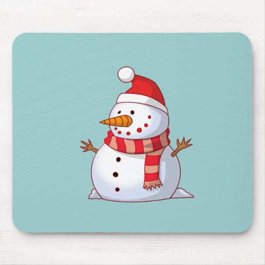Cute Kerstsnowman Muismat (Voorkant)