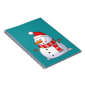 Cute Kerstsnowman Notitieboek (Rechterzijde)