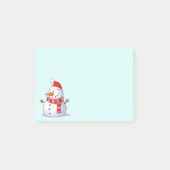 Cute Kerstsnowman Post-it® Notes (Voorkant)