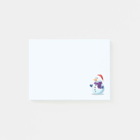 Cute Kerstsnowman Post-it® Notes (Voorkant)