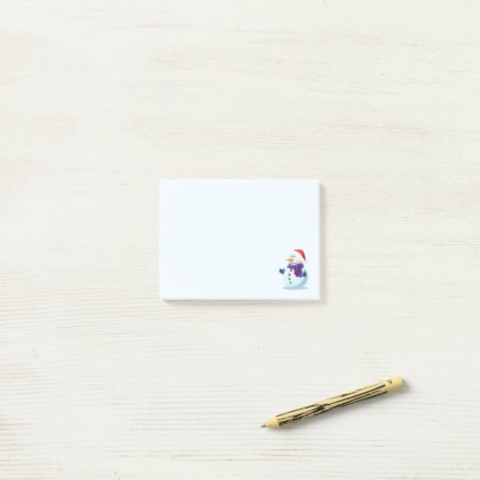 Cute Kerstsnowman Post-it® Notes (Op bureau)