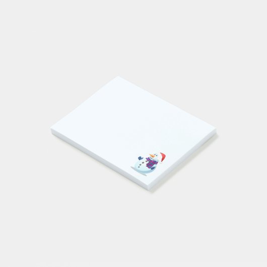 Cute Kerstsnowman Post-it® Notes (Schuin)