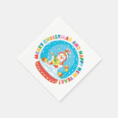 Cute Kerstsnowman Servet (Hoek)