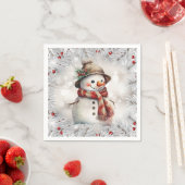 Cute Kerstsnowman Servet (Insitu)