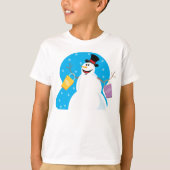 Cute Kerstsnowman T-shirt (Voorkant)