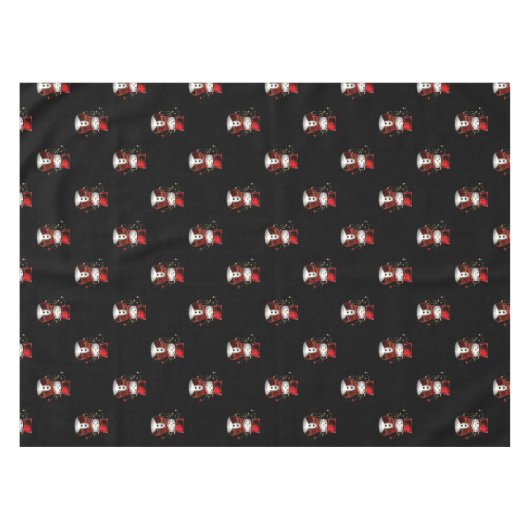 Cute Kerstsnowman Tafelkleed (Voorkant (Horizontaal))