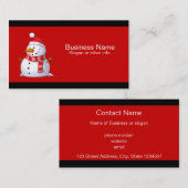 Cute Kerstsnowman Visitekaartje (Voorkant / Achterkant)