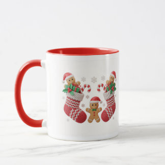 Cute Kerststol Sokken Mok Wrap