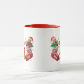 Cute Kerststol Sokken Mok Wrap (Midden)