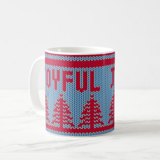 Cute KerstSweater Joyful | Mok (Voorkant links)