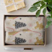 Cute kerstsymbolen Patroon Tissuepapier (Geschenk)