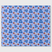Cute KerstTeddy Bears Cadeaupapier (Vlak)