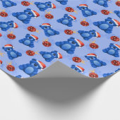 Cute KerstTeddy Bears Cadeaupapier (Hoek)