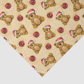 Cute KerstTeddy Bears Tissuepapier (Detail)