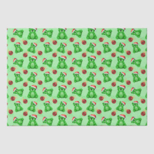 Cute KerstTeddy Bears Tissuepapier
