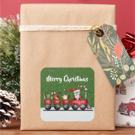 Cute kersttrein voeg bericht sticker toe