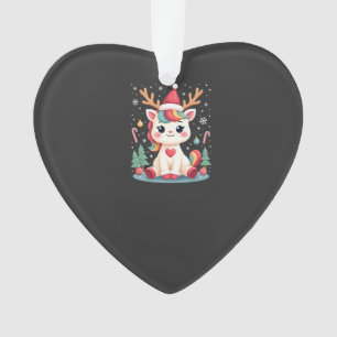 Cute Kersttrui Meisjes Vrouwen Kerstmis Eenhoorn H Ornament