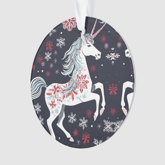 Cute Kerstunicorn Ornament (voorkant)