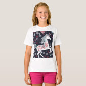 Cute Kerstunicorn T-shirt (Voorkant volledig)