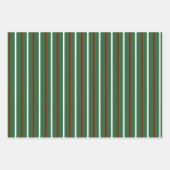 Cute kerstval Pattern Red Green White Gift Inpakpapier Vel (Voorkant 3)