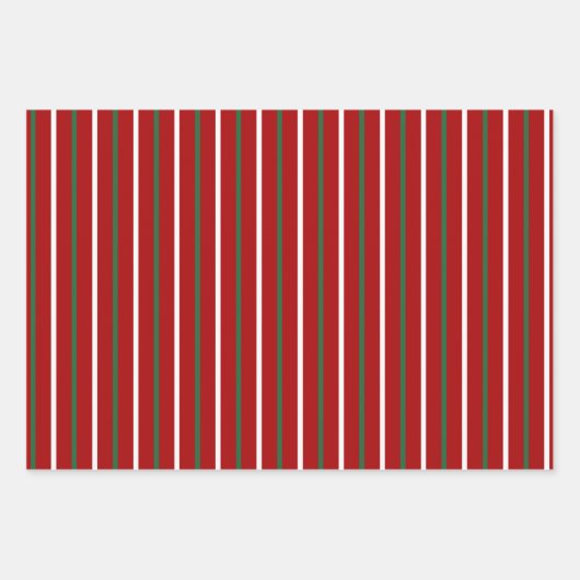 Cute kerstval Pattern Red Green White Gift Inpakpapier Vel (Voorkant 2)