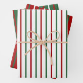Cute kerstval Pattern Red Green White Gift Inpakpapier Vel (In situ)