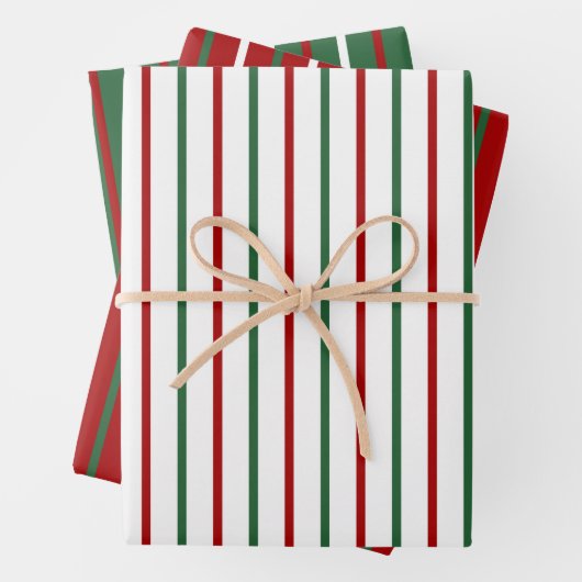 Cute kerstval Pattern Red Green White Gift Inpakpapier Vel (In situ)