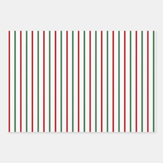 Cute kerstval Pattern Red Green White Gift Inpakpapier Vel (Voorkant)