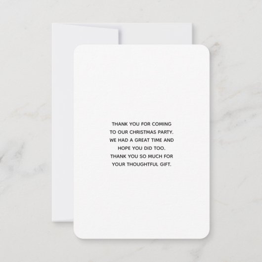 Cute Kerstwinter Animals Pattern Bedankkaart (Achterkant)