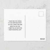 Cute Kerstwinter Animals Pattern Dank u Briefkaart (Achterkant)