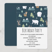 Cute Kerstwinter Animals Pattern Kaart (Voorkant / Achterkant)