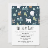 Cute Kerstwinter Animals Pattern Kaart (Voorkant)