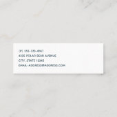 Cute Kerstwinter Animals Pattern Mini Visitekaartje (Achterkant)