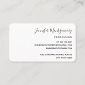 Cute Kerstwinter Animals Pattern Visitekaartje (Achterkant)