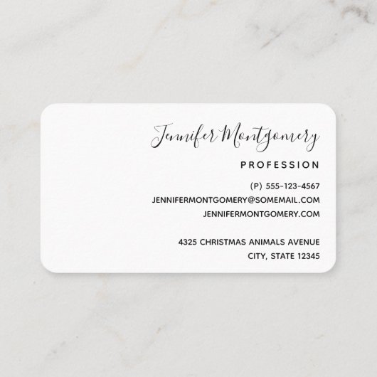 Cute Kerstwinter Animals Pattern Visitekaartje (Achterkant)