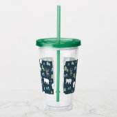 Cute Kerstwinter Animals Rustin Pattern Acryl Drinkbeker (Rechts)