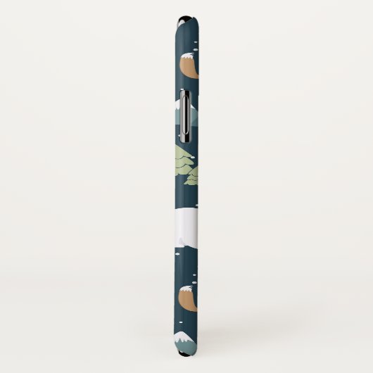 Cute Kerstwinter Animals Rustin Pattern Case-Mate iPhone Case (Achterkant / rechts)