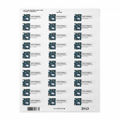 Cute Kerstwinter Animals Rustin Pattern Etiket (Full Sheet)