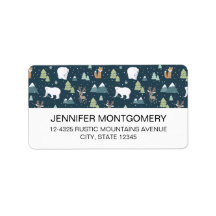 Cute Kerstwinter Animals Rustin Pattern