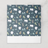 Cute Kerstwinter Animals Rustin Pattern Plaatskaartje (Buitenkant ongevouwen)