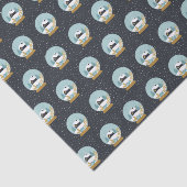 Cute KerstWinter Snow Wereldbol Pattern Tissuepapier (Detail)