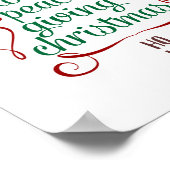 Cute Kerstwords Red Green Typografie Poster (Hoek)