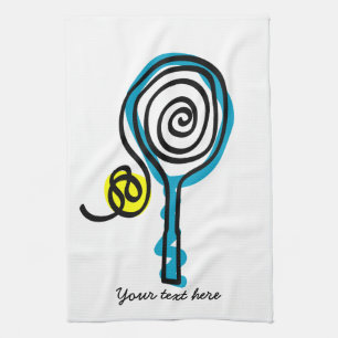 Cute keukendoek voor tennisspeler en coach theedoek