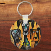 Cute Key Chain Kitten Cat & Dog Puppy Flip it Sleutelhanger (Achterkant)