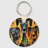 Cute Key Chain Kitten Cat & Dog Puppy Flip it Sleutelhanger (Achterkant)