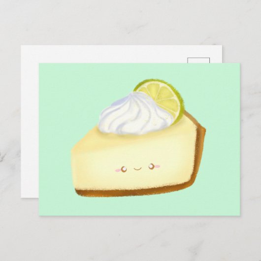 Cute Key Limoen Pie Briefkaart (Voorkant / Achterkant)