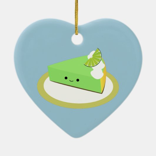 Cute Key Limoen Pie Keramisch Ornament (Achterkant)