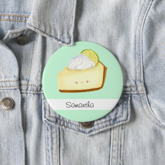 Cute Key Limoen Pie Ronde Button 4,0 Cm (In situ)